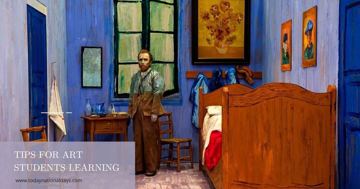 Art Students Learning Van Gogh’s Bedroom Art Students Learning Van Gogh’s Bedroom